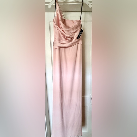 Vera Wang One Shoulder Dress NWT | Color: Blush | Size: 0 - Picture 2 of 7
